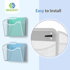 MINDEPOT Wall File Organizer,Hanging Wall Mounted File Folder Binder Holder Mail Organizer for Office,Home and School Supplies