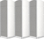 Cocosica 6 Panel Room Divider,6Ft Folding Privacy Screen,Tall - Extra Wide Foldable Panel Partition Wall Divider with Diamond Double-Weaved Hand-Woven Design Room Screen Divider
