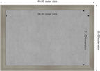 Amanti Art Grey Framed Magnetic Board 28x40 Large Vision Board for use with Magnets, 100% Metal Sheet to Display Items as Office Decor or for Home Organization in mudroom, Kitchen or Kids Room
