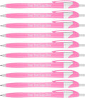 SyPen Personalized Pens With your Custom Logo or Text-1000 Pack Bulk-for Businesses, Parties, and Events, Custom Printed Slim Ballpoint Click Pens, Pink Barrel Color, Black Ink