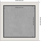 Amanti Art Silver Framed Magnetic Board 30x30 Medium Vision Board for use with Magnets, 100% Metal Sheet to Display Items as Office Decor or for Home Organization in mudroom, Kitchen or Kids Room
