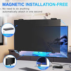 GUDTEKE Magnetic 23.6 Inch Privacy Screen for Computer Monitor 16:9 Aspect Ratio, Hanging Removable Anti-Blue/Glare Protector Film, Anti Spy Desktop Security Private Filter 23.6in