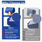 100 Pieces Plastic Shipping Tags with Wires Blank Labeling Tags Waterproof Hang Tags with Reinforcement Hole Durable Wire Tags Labels Stacking Tags for Equipment Parts (Dark Blue, 4 3/4" x 2 3/8")
