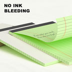 AILZFEI 6pcs Small Note Pad 5x8 College Ruled Green Legal Pads Paper Notepads 6 Pack Study Back Writing Pads 5 x 8 Legal Pads Perforated Narrow Ruled Pads of Paper Green