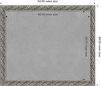 Amanti Art Silver Framed Magnetic Board 46x54 Oversize Vision Board for use with Magnets, 100% Metal Sheet to Display Items as Office Decor or for Home Organization in mudroom, Kitchen or Kids Room