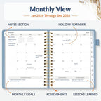 SUNEE 2026 Planner 5.9" x 8.3" – Dated Productivity Planner for Time Management - Daily,Weekly & Monthly Planner to Achieve Goals - Planner 2026 dated from January 2026 – December 2026,Grey Blue