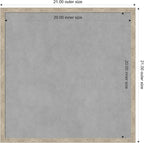 Amanti Art Silver Framed Magnetic Board 21x21 Medium Vision Board for use with Magnets, 100% Metal Sheet to Display Items as Office Decor or for Home Organization in mudroom, Kitchen or Kids Room