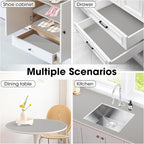 ALIUNI Drawer and Shelf Liner, Non-Slip Kitchen Cabinet Liners Non-Adhesive Thick Strong Grip Waterproof Washable Mats Protect Dresser Shelves Cupboard Bathroom Cabinets, Light Gray, 12 in X 30 FT