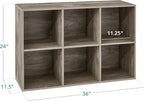 Best Choice Products 6-Cube Storage Organizer, 11in Shelf Opening, Bookcase, Display Shelf, Customizable w/ 3 Removable Back Panels – Greige