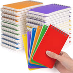 WeLiu Pocket Notebook Bulk 3x5 Inch, 42 Packs Mini Top Bound Spiral Notepad, Memo Pads 6 Colored 60Sheets/120Pages (80GSM), Small Notepads for Listing, Planning, Note Taking