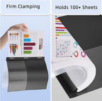 HAUTOCO 5 Pack Plastic Report Covers with 3 Prongs Fasteners Clear Front Resume Portfolio Folder for 8.5x11 Letter Size Paper, Presentation Document Report Cover for School Office Business, Black
