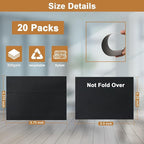 Silunkia Black Greeting Cards with Envelopes 4.25 x 5.5 Heavyweight Single Panel Cardstock and Printable A2 Envelopes Self Seal 20 Packs for DIY Wedding Invitations, Christmas, Birthday Party