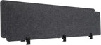 2 Pack Polyester Desk Dividers, Soundproof Room Divider Office Furniture Partitions, Privacy Desk Panel with Clamps, Stand Up Freestanding Desk Privacy Panel for Office Classroom(60" x 16")