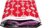 Bubble Mailers 12x15" - Red Snowflake Baubles (Writable Area) - 25 Pack - Large Padded Envelopes 12x15 - Poly Bubble Mailers Padded Mailers - Holiday Bubble Envelopes