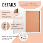 36×24 Inch Lockable Enclosed Bulletin Board, Weather-Resistant Outdoor Noticeboard with 2Locking Doors, Wall-Mounted Silver Aluminum Frame & Cork Presentation Board