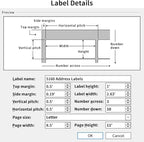 1" x 2-5/8" Address Labels 1500 Labels Sticker Paper for Laser/Ink Jet Printer mailing Labels 8.5"×11" White 30 per Sheet