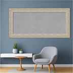Amanti Art Silver Framed Magnetic Board 27x55 Oversize Vision Board for use with Magnets, 100% Metal Sheet to Display Items as Office Decor or for Home Organization in mudroom, Kitchen or Kids Room