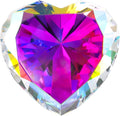 AB COLOR Crystal Diamonds Paper Weights with Gift Box, 80mm Heart Shape Real Crystal Diamond Glass Gems Paperweight, Big Diamonds Birthday Anniversary Women Her Valentine's Day Gift
