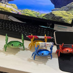 LOGUTIA Crab Phone Pencil Stand Creative Pen Holder Pencil Holder Spoon Holder - Blue Crab Phone Stand Crab Pen Holder Support Cute Crab Statue(blue)
