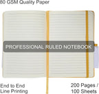 LYDTICK 20 Pack Journals for Writing College Ruled Notebooks Journal in Bulk, Hardcover Notebooks (200Pages) for Note Talking, Lined Bullet Journals for Home School Office, 5.7"x8.4", Yellow