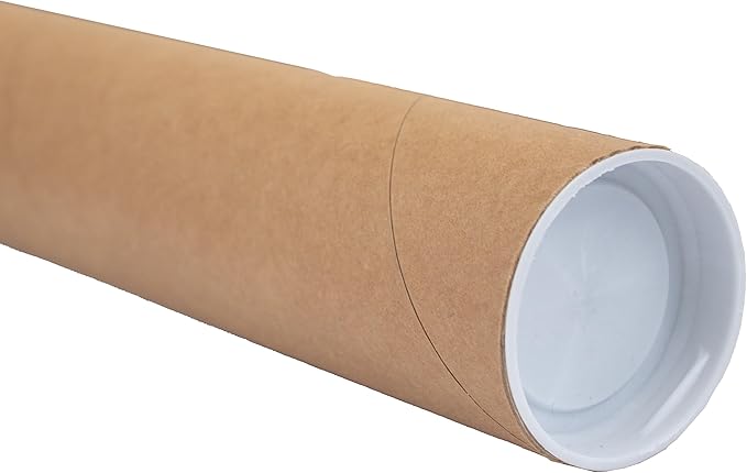 MagicWater Supply Mailing Tube - 2 in x 15 in - Kraft - 1 Pack - for Shipping and Storage of Posters, Arts, Crafts, and Documents