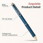 Taja Gel Pens, 6 Pcs Quick Dry Black Gel Ink Pens, 0.5mm Fine Point Smooth Writing Pens for Journaling and Note Taking, Cute Aesthetic Pens for Women & Men-Vintage