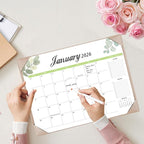 Desk Calendar 2026-2027 with Desk Mat – 17" x 12" Large Desk Pad Calendar Runs from January 2026 to June 2027, Office Supplies Desktop Monthly Calendar for Home & Office