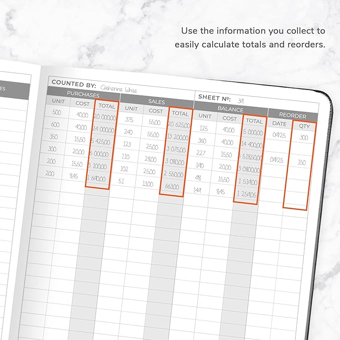 Clever Fox Inventory & Sales Log Book for Small Business – Inventory Ledger Book, Inventory Notebook, Order Tracker Book for Purchases, Sales & Reorders – Undated, Hardcover, A5, Black