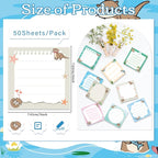 Lovarywow Otter Sticky Notes Gifts, 9 Pack Cute Sea Otter Notepads 3x3 Inch Gifts for Coworkers Students, Ocean Animals Post Memo Pads Office School Supplies for Men Women (450 Sheets)