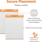 Amazon Basics Sticky Easel Pads for Presentations, 25 x 30 Inch, White, 2 Count