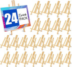 ESRICH 24 Pack 11.8" Wood Easels,Tabletop Easel for Painting,Painting Party, Displaying Canvases, Kids Student Table School Desktop, Portable Canvas Photo Picture Sign Holder
