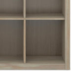 SIMPLIHOME Artisan Bookcase - 43 inch Tall 9-Cube Solid Wood Cube Organizer in Distressed Grey, Transitional Storage Bookcase for Living Room, Study Room or Office with Fixed Shelves and Tapered Legs