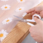 Daisy Shelf Liner for Kitchen Cabinets – Non-Adhesive, Non-Slip Drawer & Refrigerator Liner – Waterproof, Washable Cabinet Mat Floral Pattern, Easy to Cut & Install – Fits Pantry, Bathroom, Office