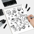 Permanent Markers 75 Pack, Black Marker Pens with 30% More Ink, Waterproof | Quick Drying | Fade Resistant, Fine Tip