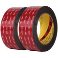 3M Double Sided Mounting Tape 2 Pack 2" Width 5925 VHB Black Foam Tape High Bond Waterproof Heavy Duty Strong Adhesive Tape Thick 0.025in Fastener Replace Décor Frame Logos