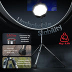 SMALLRIG 74.8"/ 6.23 ft Adjustable Light Stand Photography, Max Load 8.8 lb, Compact Lighting Tripod Stand for Softbox, Flashlights, Ring Light, LED Video Lights, COB Light, Folded Size 16.5" - 5475