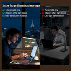 snsok Smart Desk Lamp with Dual USB Charging (Type-C/USB-A) & 2 AC Outlets, Digital Clock, Temperature Display, 5 Color Modes, 5 Brightness, Adjustable - for Office, Bedroom, Dorm Room, Study