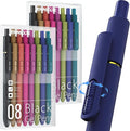 JIMMIDDA 16Pcs Black Gel Pens - 0.7mm Medium Point Black Ink Pens | Smooth Writing - Quick Drying Retractable Pen for Men Women (Vintage - 16Pcs)