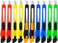 TIFICAL 10 Pack Box Cutter Retractable, 9MM Snap-Off Blade Utility Knife, Razor Knife with Self-Lock Design, Box Cutter Knife Exacto Knife for Cutting Boxes, Carton, Cardboard, Disposal Box Opener
