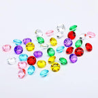 HDCRYSTALGIFTS 36pcs 0.8'' Multi-Color Art Glass Diamonds Crystal Gems Vase Fillers Wedding Table Scattering Gemstones Christmas Party Decorations