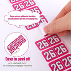 1000pcs 2026 Year Stickers, 3/4x1-1/2 Inch 26 Year Colored Self-Adhesive Stickers File Folder Labels Decals for Tab File Folders Office Supplies (Rose Red)