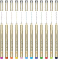 CHARSOCO 01 Micro Pen, 12 Colors Fine Point Pen, 0.25mm Fineliner Ink Pens for Artist Illustration, Waterproof Archival Ink, Sketching, Anime, Manga, Technical Drawing and Scrapbooking-fan