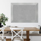 Amanti Art Silver Framed Magnetic Board 31x43 Large Vision Board for use with Magnets, 100% Metal Sheet to Display Items as Office Decor or for Home Organization in mudroom, Kitchen or Kids Room