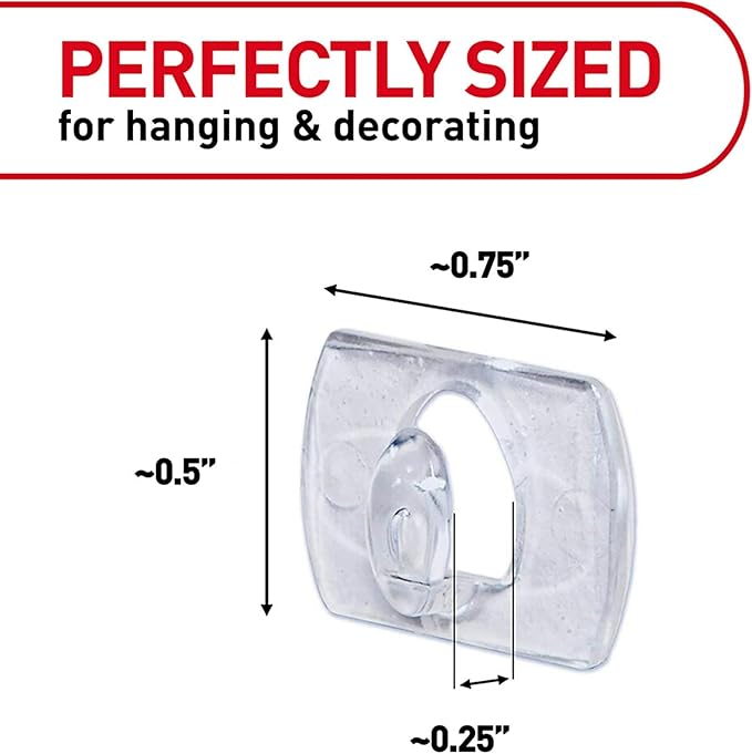 Command Indoor Mini Light Clips, Damage Free Hanging Christmas Lights, Mini Wall Clips for Hanging Indoor Christmas Decorations, Lights and Cables, 90 Count