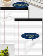8 Pack White Legal Pads 8.5 x 11 Wide Ruled Note Pads 8.5 x 11" Legal Ruled Writing Pads for School 30 Sheets White Lined Paper Pads Notebook for Work Legal Notepads for Office Pad of Paper for Home