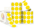 Yellow 1 Inch Round Color Coding Dot Labels, 10 Rolls 10000 Dot Stickers in Dispenser Box - Permanent Adhesion, Vibrant Colors, Highly Visible