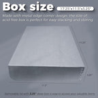 Lineco, 11x17 Clamshell Archival Folio Storage Box, 3" Deep, Acid-Free with Metal Edge Preservation Box. Preserves Picture Magazines Longevity, Organize Photos or Documents, Artwork, DIY