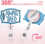 Aoryalps Retractable Badge Reel Holder Retractable with ID Clip for Nurse Nursing Name Tag Card Nursing Student Teacher Doctor Medical Assistant Work Office Clip-Gifts for Nurse