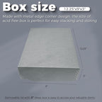 Lineco, 9x12 Clamshell Archival Folio Storage Box, 3" Deep, Acid-Free with Metal Edge Preservation Box. Preserves Picture Magazines Longevity, Organize Photos or Documents, Artwork, DIY