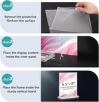 Yeahjiae 6 Pack T-Shaped Acrylic Sign Holder 8.5 x 11, Double Sided Clear Stand for Letter Size Paper, Essential Office Supplies for Menu, Tabletop, Counter & Wall Display, Garage Sale & Picture Frame for Office, Restaurant, Store, Home